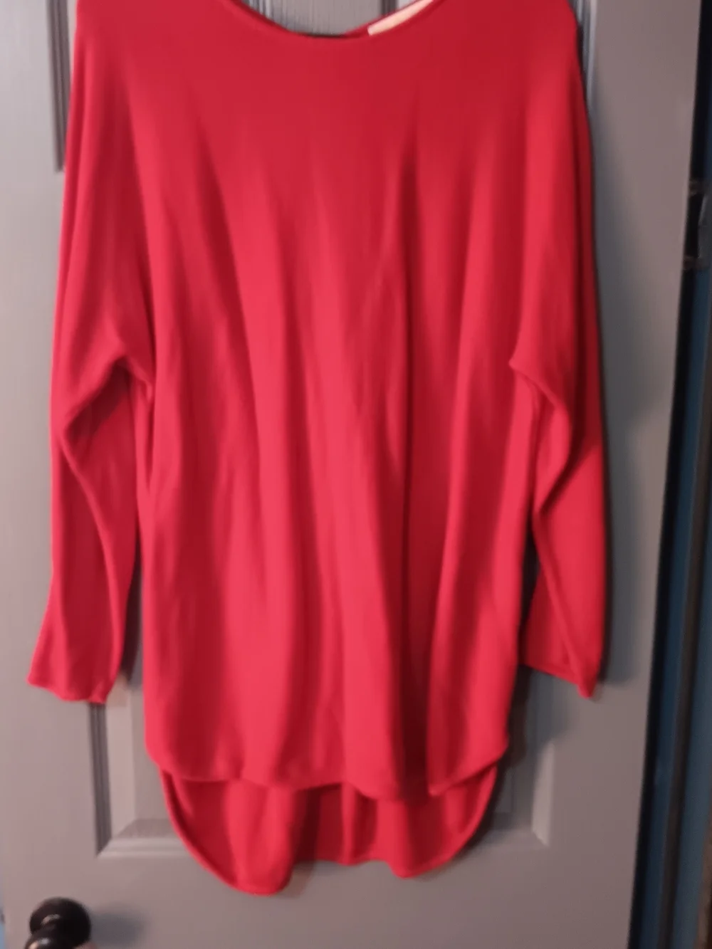 Michael Kors Red Long Sleeve Sweater Tunic Top